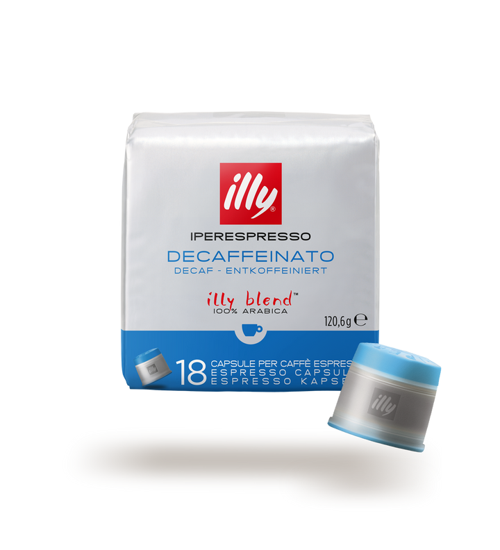 18 Capsule Illy Iperespresso Arabica Decaffeinato – Caffè decaffeinato dal gusto raffinato