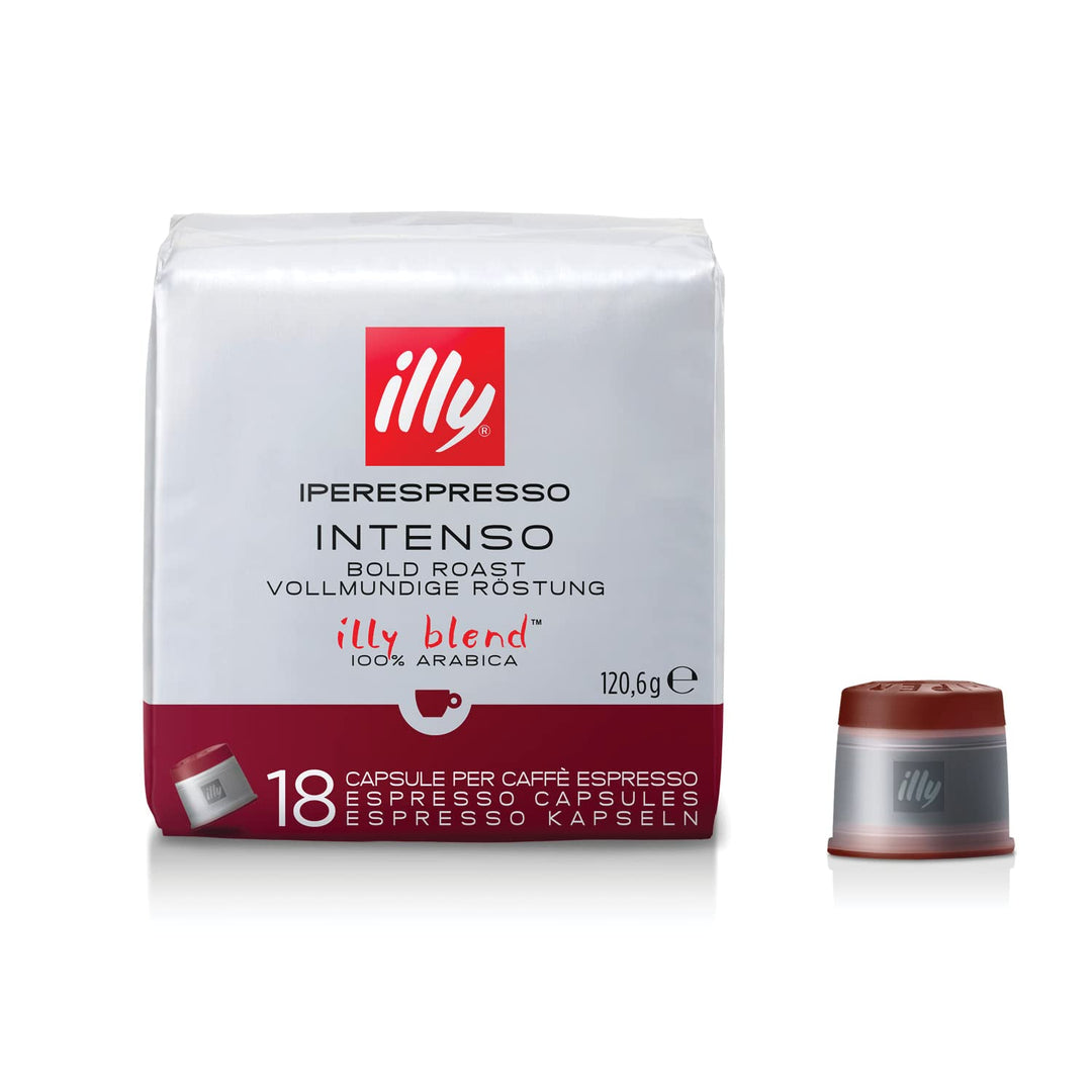 18 Capsule Iperespresso Illy Arabica Tostato Intenso – Gusto Ricco e Corposo