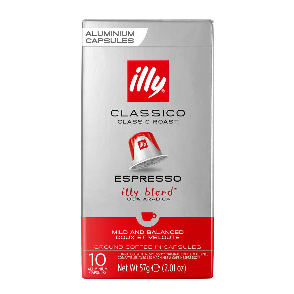 10 Capsule Illy per macchine Nespresso - Classico Alluminio