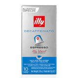 10 Capsule Illy per macchine Nespresso - Decaffeinato Dek Alluminio