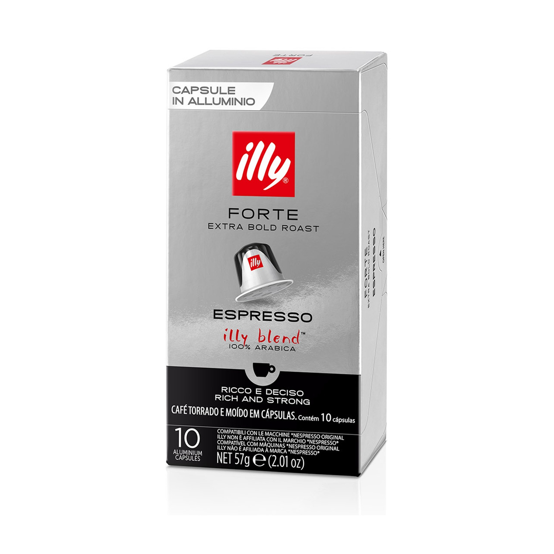 10 Capsule Illy per macchine Nespresso - Forte