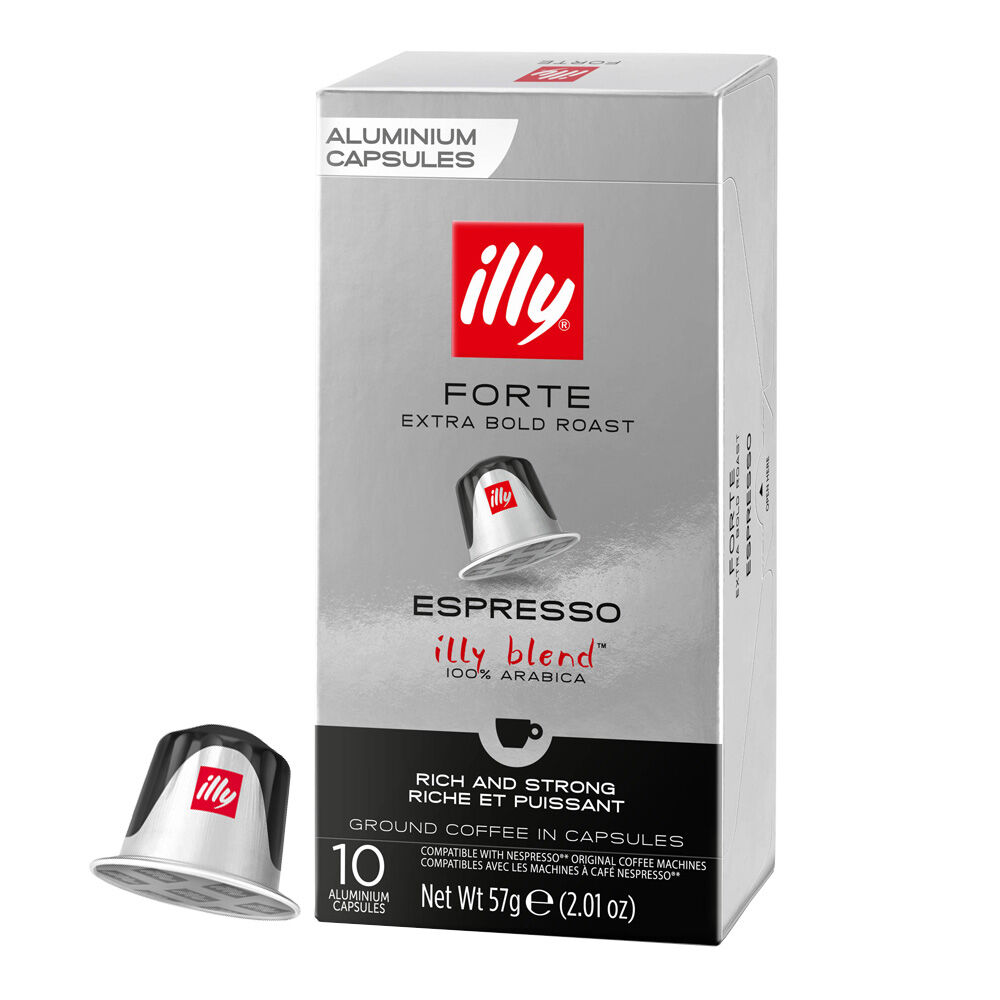 10 Capsule Illy per macchine Nespresso - Forte