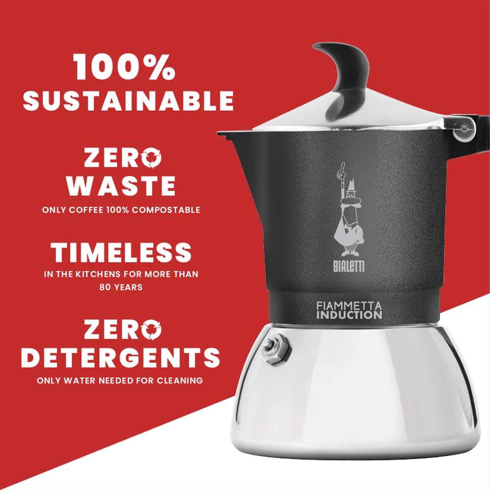 Fiammetta Induction Bialetti - Moka da 2 tazze per piani a Induzione