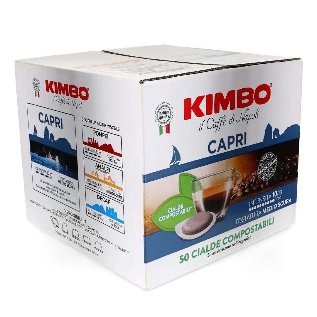 Kimbo Il caffè di Napoli Capri - 100 Cialde per macchine da caffè espresso a cialde Ese 44mm