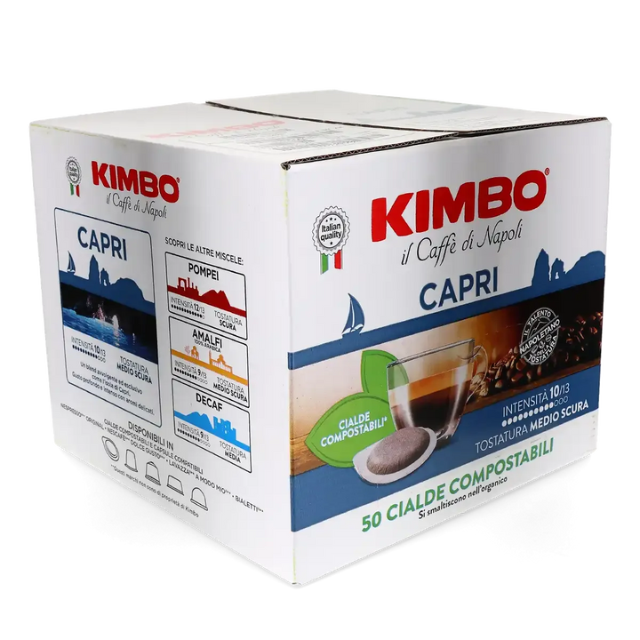 Kimbo Il caffè di Napoli Capri - 100 Cialde per macchine da caffè espresso a cialde Ese 44mm