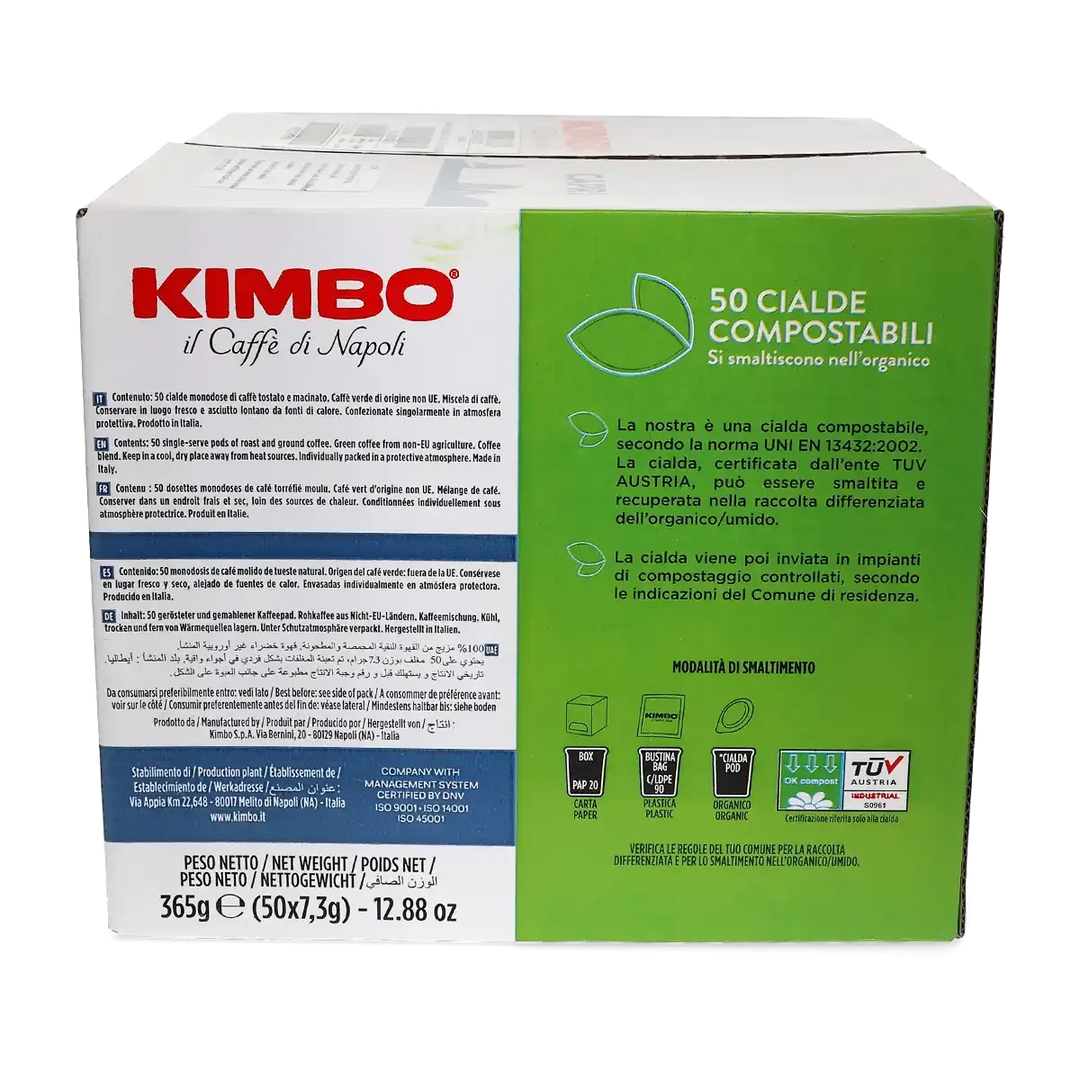 Kimbo Il caffè di Napoli Capri - 100 Cialde per macchine da caffè espresso a cialde Ese 44mm