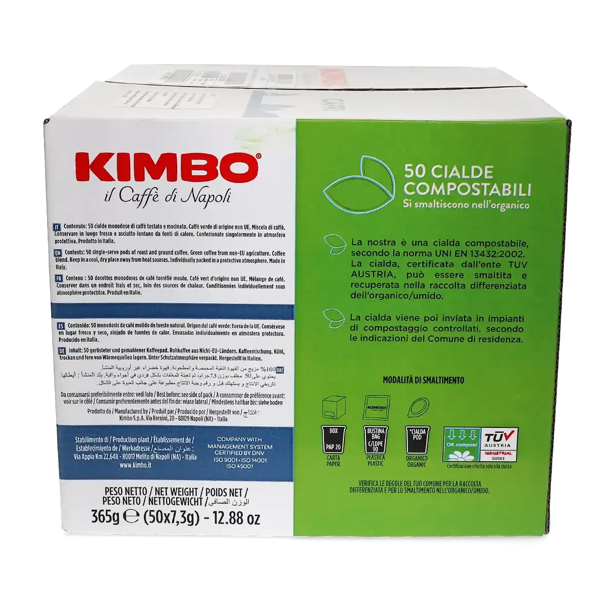 Kimbo Il caffè di Napoli Capri - 100 Cialde per macchine da caffè espresso a cialde Ese 44mm