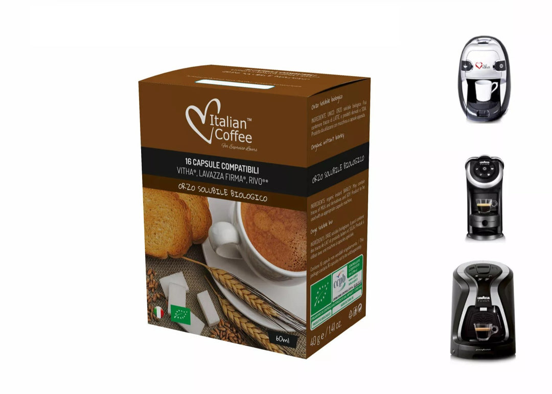 16 capsule Orzo solubile biologico compatibili Lavazza Firma