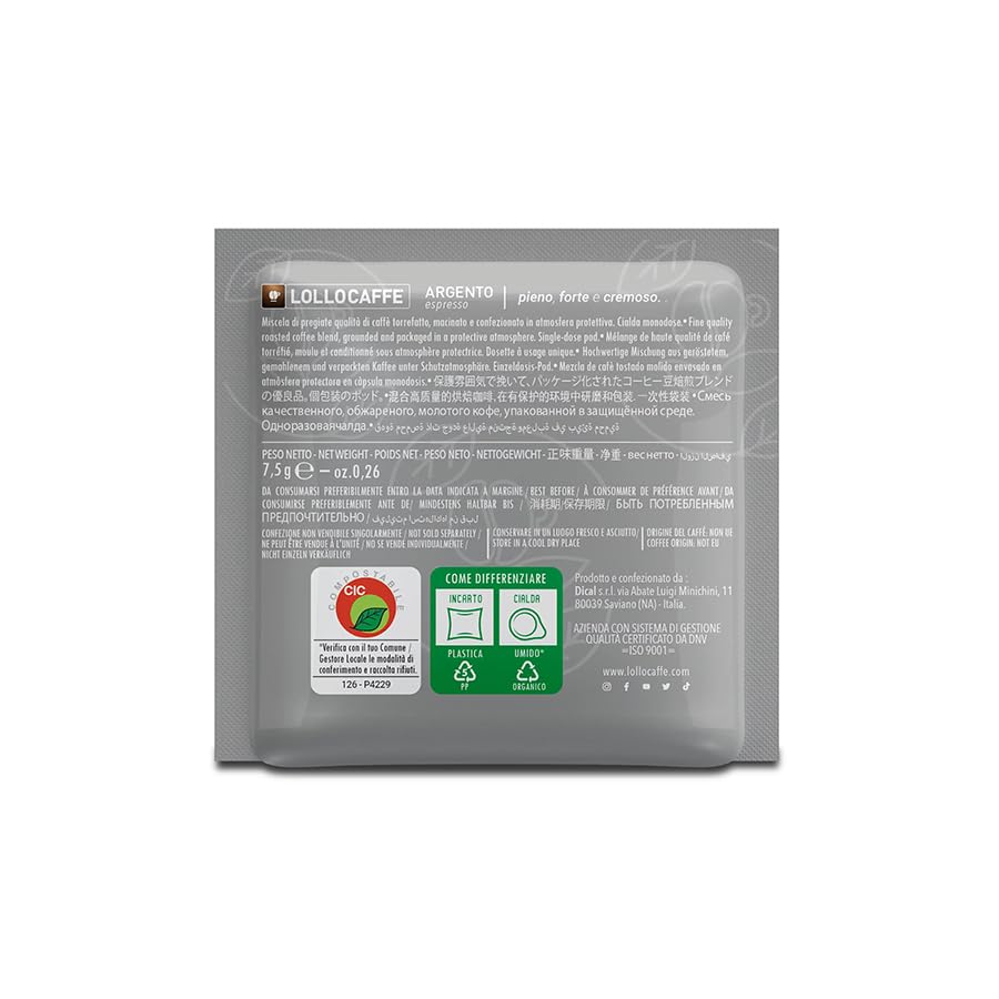 150 Cialde Ese 44mm Lollo Caffè Espresso Argento