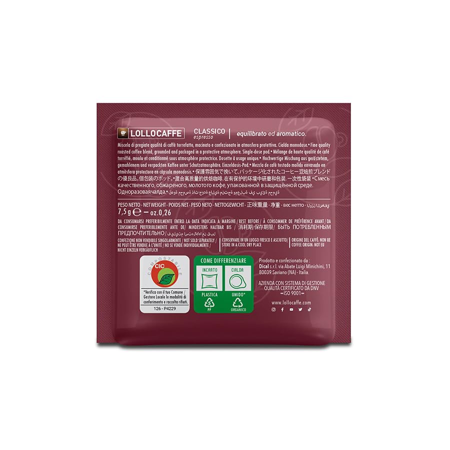 150 Cialde Lollo Caffè Compatibili Ese 44mm miscela Classica