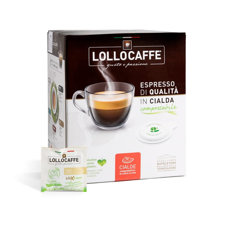 150 Cialde Ese 44mm Espresso Oro Lollo Caffè