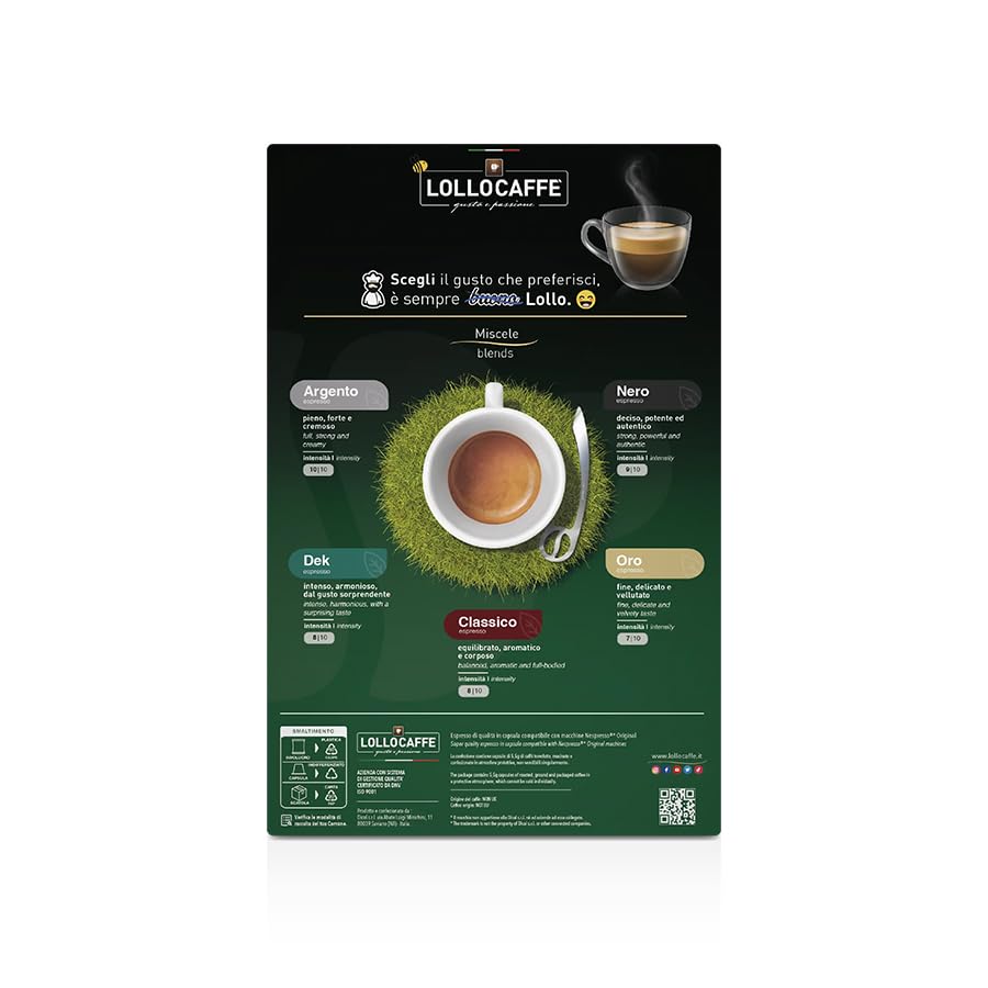 100 Capsule Caffè Lollo Oro Compatibili Nespresso