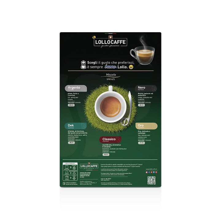 100 Capsule Caffè Lollo Oro Compatibili Nespresso