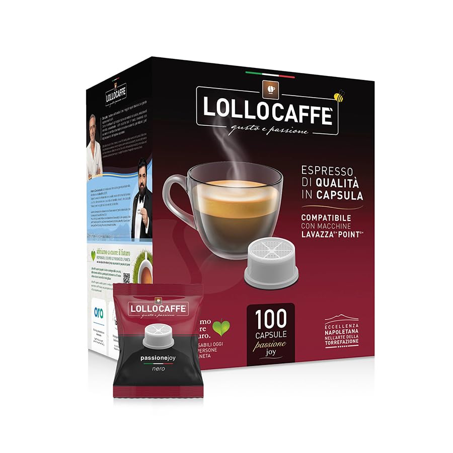 100 Capsule Nero Caffè Lollo Passionejoy Compatibili Espresso Point