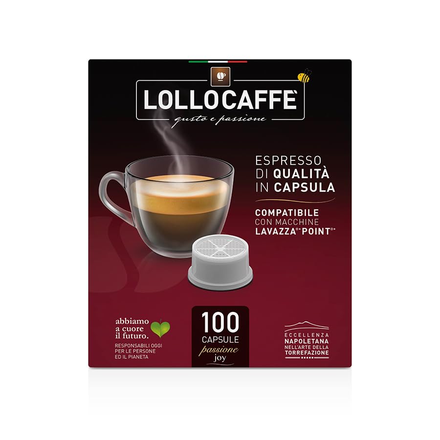 100 Capsule Nero Caffè Lollo Passionejoy Compatibili Espresso Point