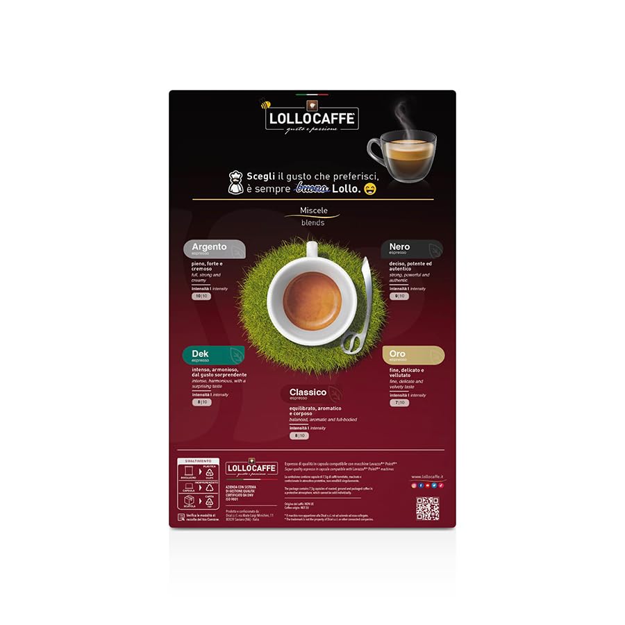 100 Capsule Nero Caffè Lollo Passionejoy Compatibili Espresso Point