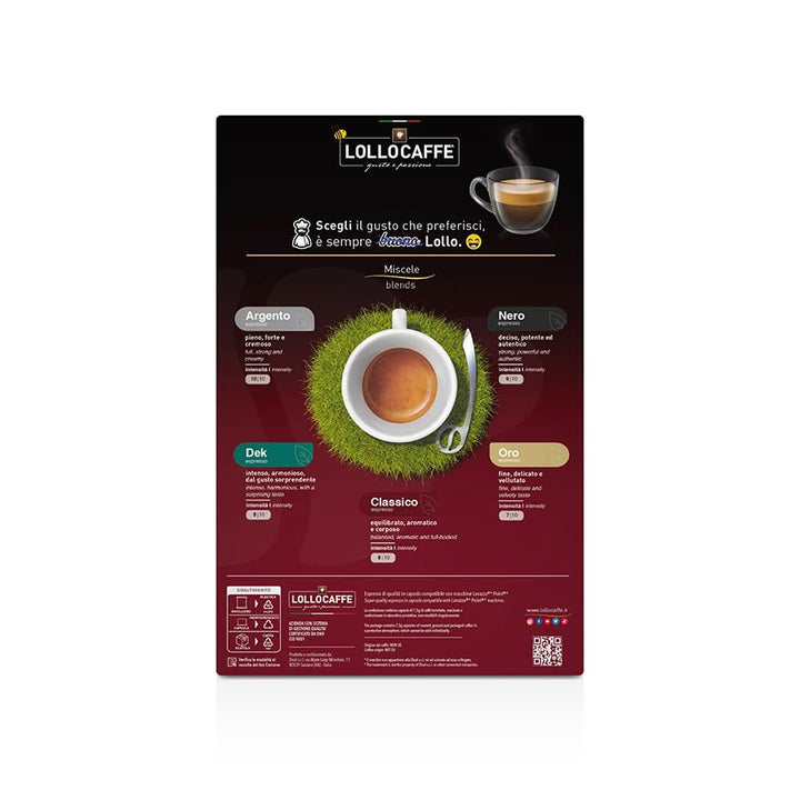 100 Capsule Nero Caffè Lollo Passionejoy Compatibili Espresso Point