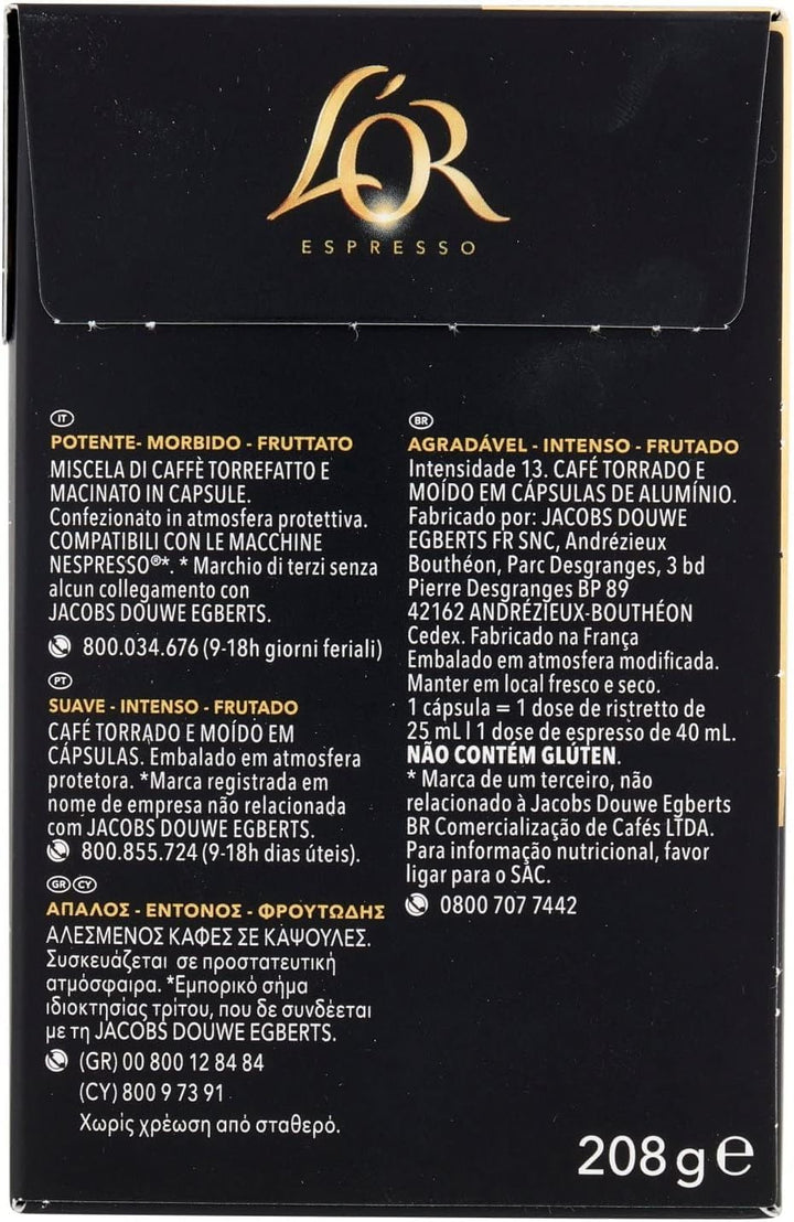 L'OR Barista Selection - Confezione da 40 Capsule Compatibili Nespresso