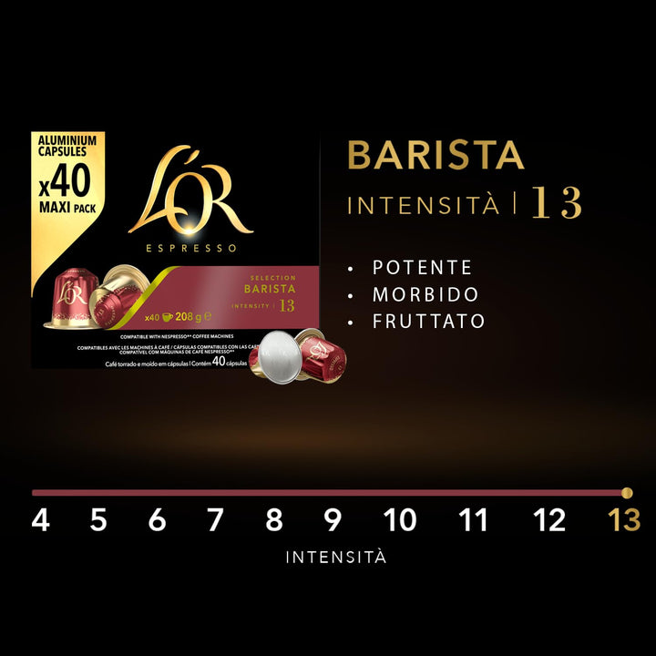 L'OR Barista Selection - Confezione da 10 Capsule Compatibili Nespresso