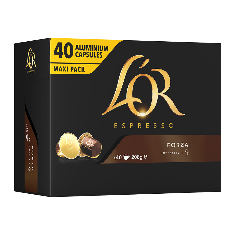 L'OR Espresso Forza - Confezione da 40 Capsule Compatibili Nespresso