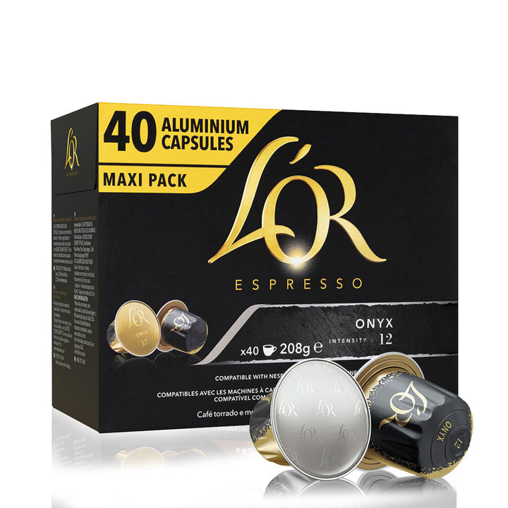 L'OR Espresso Onyx - Confezione da 40 Capsule Compatibili Nespresso