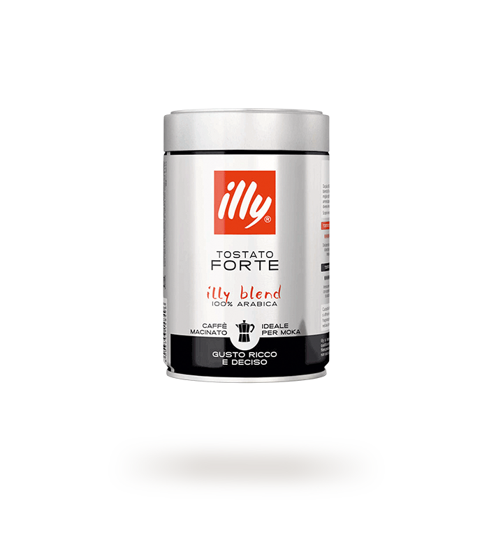 250g Illy Caffè Macinato per Moka Tostato FORTE