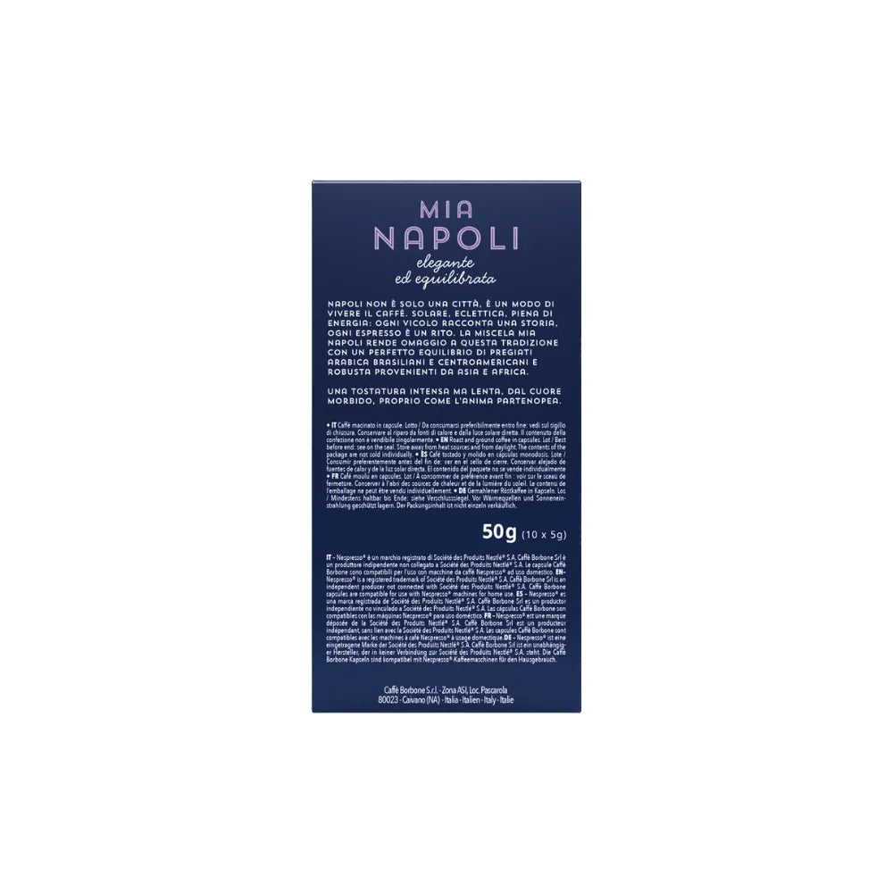 10 Capsule in alluminio caffè Borbone Compatibili Nespresso - Mia NAPOLI