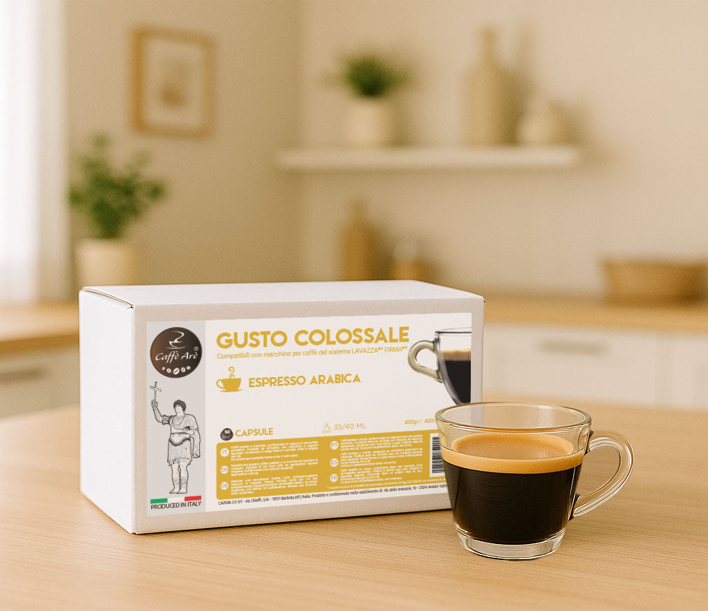 50 Capsule Caffè Arè Compatibili Lavazza Firma – Miscela Arabica di Qualità