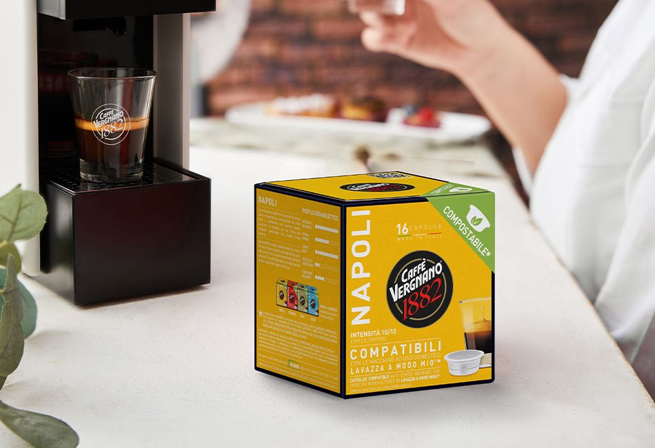 16 Capsule Caffè Vergnano Napoli Compatibili Lavazza A Modo Mio