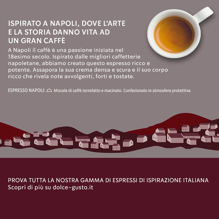 90 Capsule Nescafé Dolce Gusto - Ispirazione Italiana Espresso Napoli Maxiformato