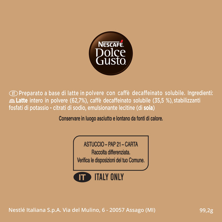 16 Capsule Cortado decaffeinato Nescafé Dolce Gusto