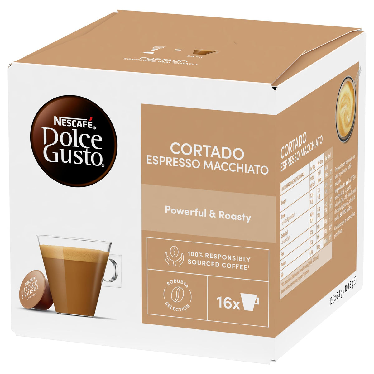 Nescafé Dolce Gusto Caffè Cortado - 16 Capsule per Dolce Gusto