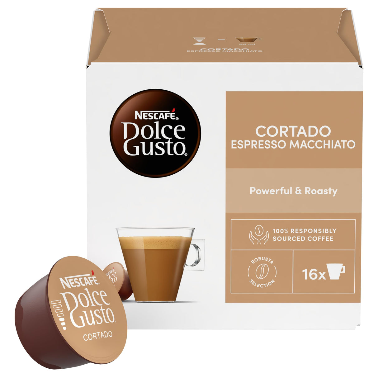 Nescafé Dolce Gusto Caffè Cortado - 16 Capsule per Dolce Gusto