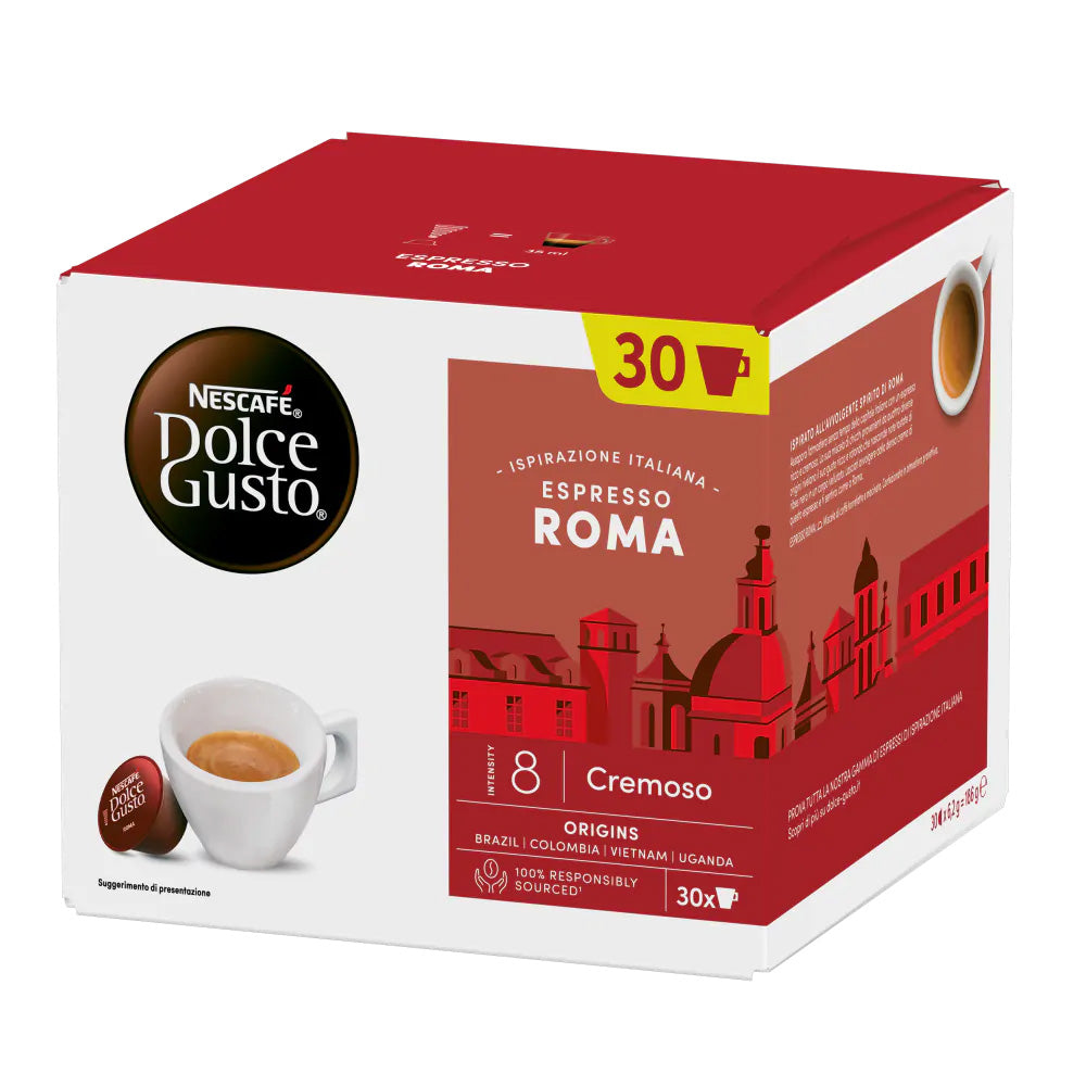90 Capsule Nescafé Dolce Gusto Espresso Roma - Intenso e Cremoso, Confezione Risparmio 3x30