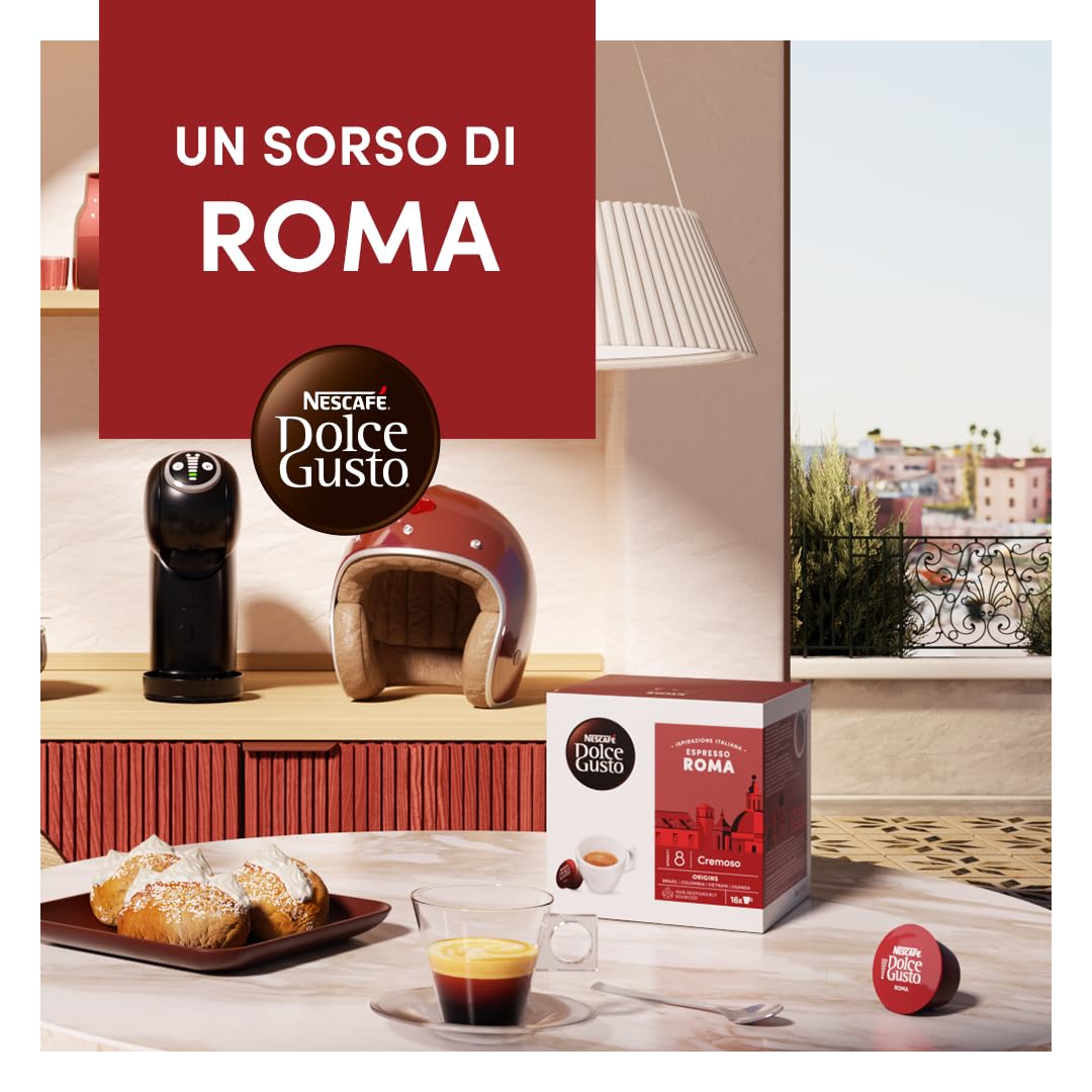 90 Capsule Nescafé Dolce Gusto Espresso Roma - Intenso e Cremoso, Confezione Risparmio 3x30