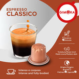 10 Capsule Gimoka Compatibili Nespresso Classico Alluminio