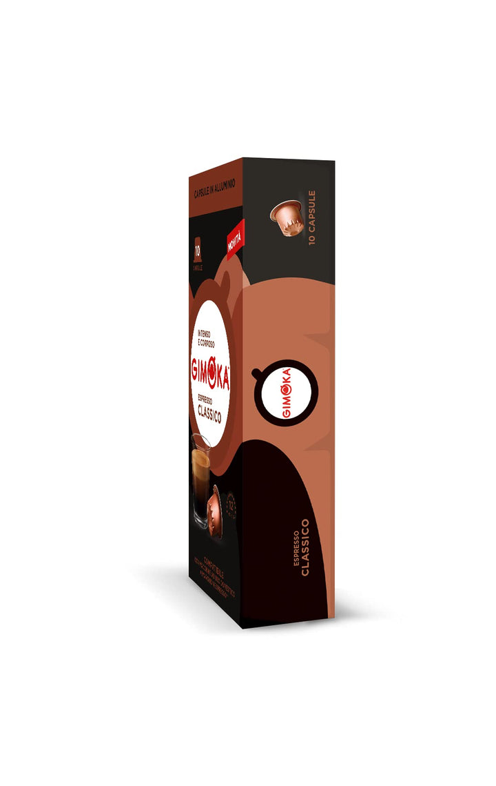 10 Capsule Gimoka Compatibili Nespresso Classico Alluminio