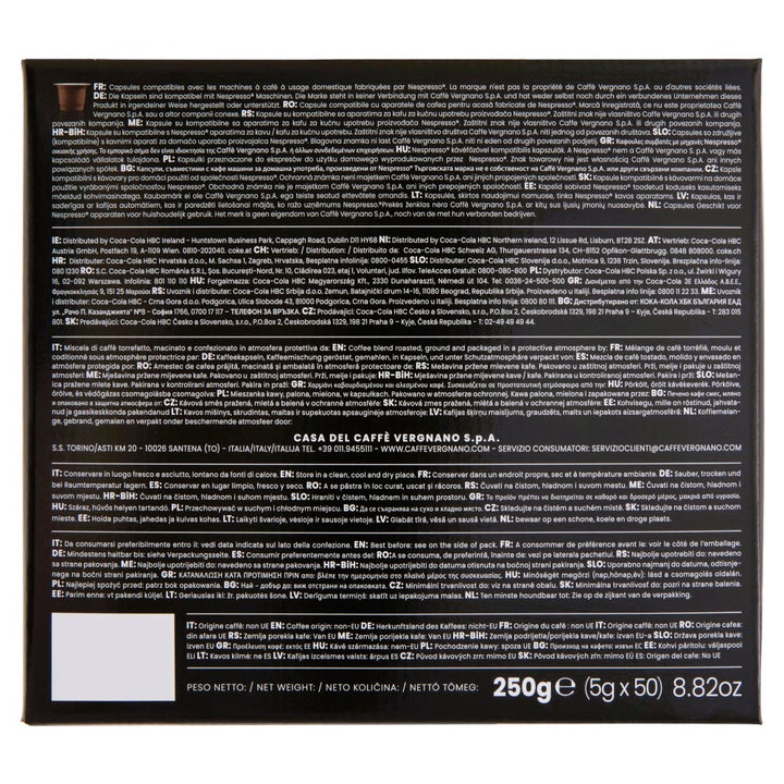 Caffè Vergnano Intenso - 50 Capsule Compatibili Nespresso