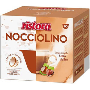 10 Capsule Ristora Compatibili Nescafé Dolce Gusto Nocciolino