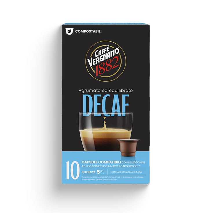 10 Capsule Caffè Vergnano Èspresso Decaffeinato Compatibili Nespresso
