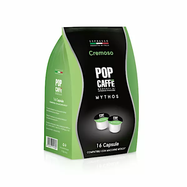 Pop Caffè 16 Capsule Mythos Miscela 2 Cremoso - compatibili per Illy Mps e Mitaca Mps