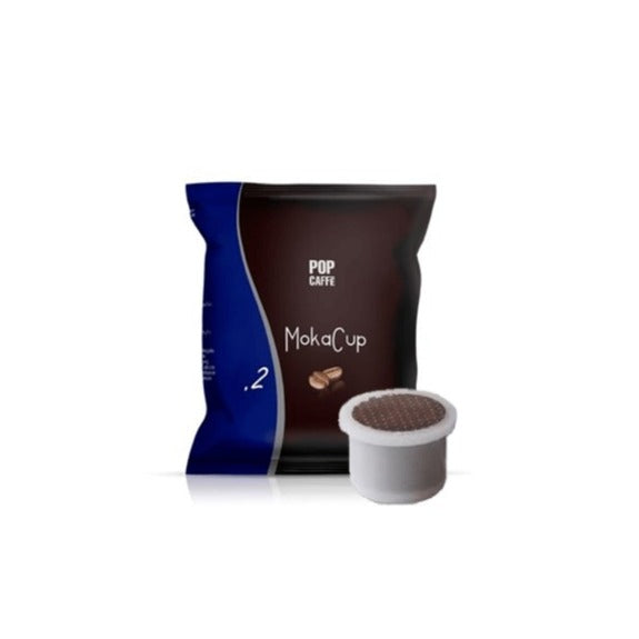 100 Capsule Compatibili Domo, Termozeta ed Espresso Cup Pop Caffè - Moka Cup Cremoso