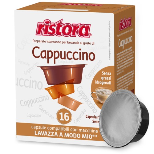 16 Capsule Ristora Cappuccino compatibile con Lavazza A Modo Mio