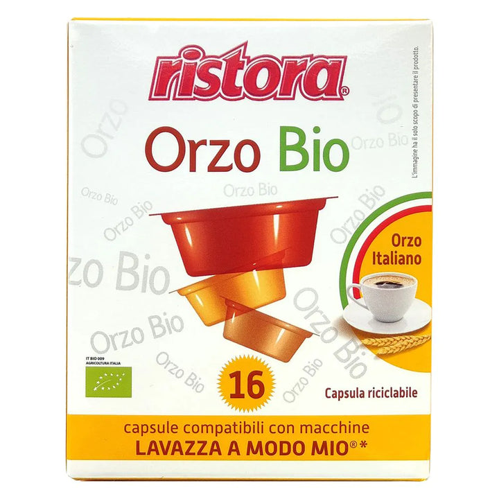 16 Capsule Ristora Orzo Biologico Compatibili Lavazza A Modo Mio