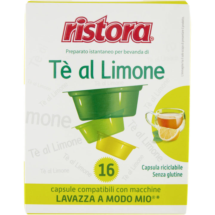 16 Capsule tè al limone compatibile con Lavazza A Modo Mio