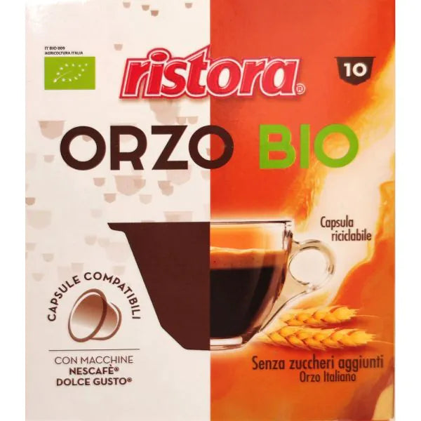 10 Capsule Ristora Orzo Biologico per Nescafè Dolce Gusto