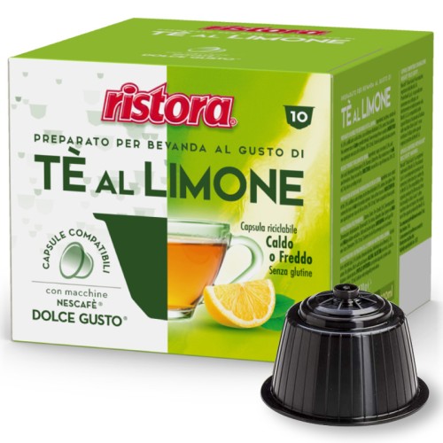 10 Capsule Ristora Tè al Limone compatibili con Nescafé Dolce Gusto