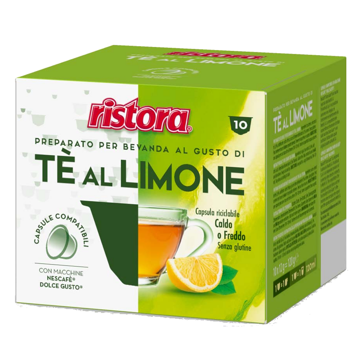 10 Capsule Compatibili Nescafé Dolce Gusto Ristora - Tè al Limone