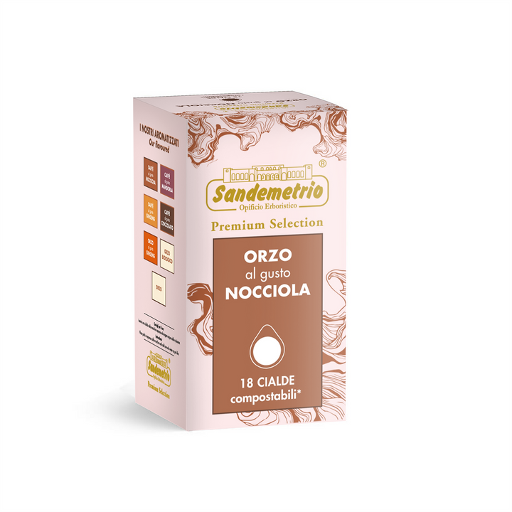 Sandemetrio 18 Cialde Caffè alla Nocciola – Compostabili Filtro Carta ESE 44 mm