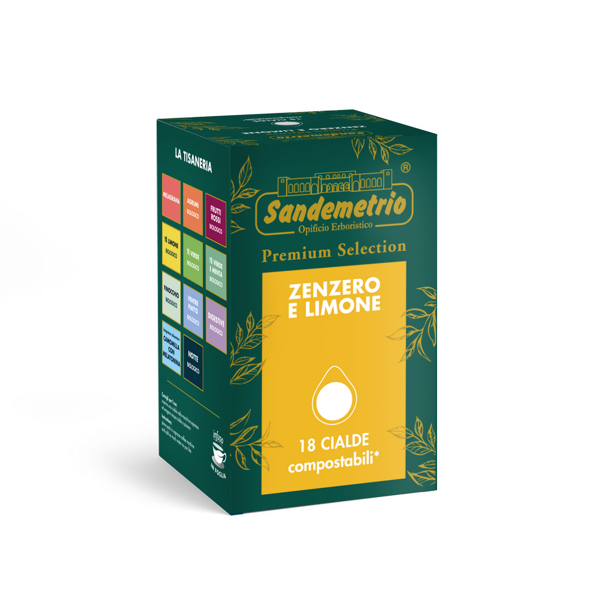 18 Cialde ESE 44 mm Sandemetrio - Zenzero e Limone